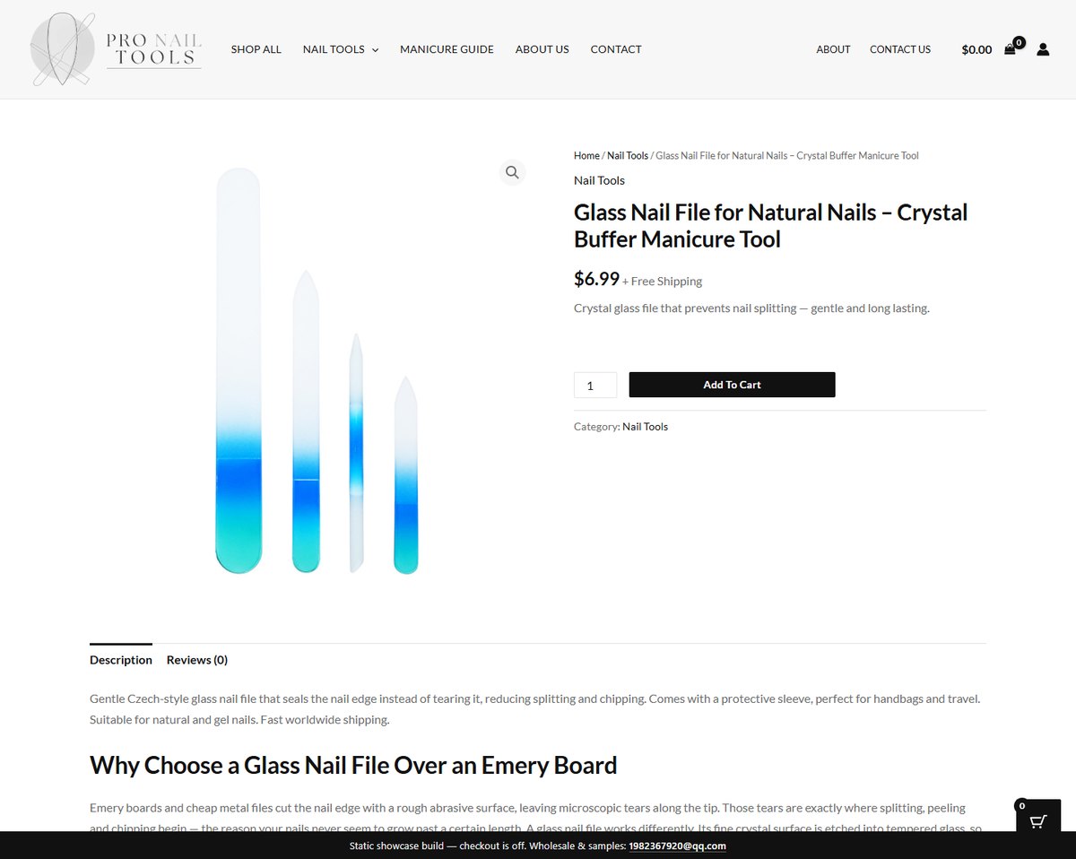 Glass Nail File product page